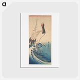 アートポストカード-Crane and Surf
 - 歌川 広重 Postcard.