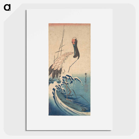 アートポスター-Crane and Surf
 - 歌川 広重 Poster.
