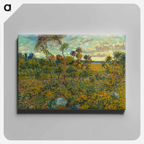 アートパネル-Sunset at Montmajour - フィンセント ファン ゴッホ Canvas.