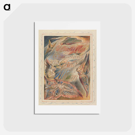 アートポストカード-Jerusalem, Plate 2, Title Page - ウィリアム ブレイク Postcard.