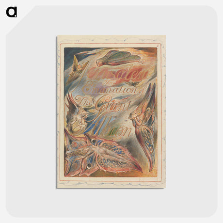アートポストカード-Jerusalem, Plate 2, Title Page - ウィリアム ブレイク Postcard.