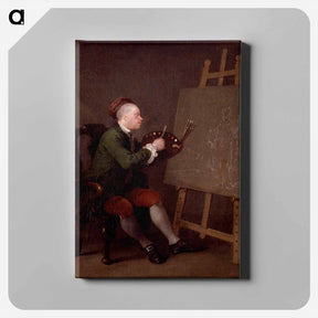 アートパネル-Hogarth Painting the Comic Muse - ウィリアム ホガース Canvas.
