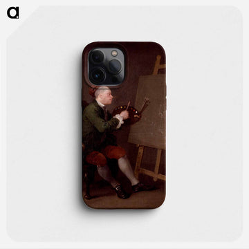 Hogarth Painting the Comic Muse - ウィリアム ホガース Phone Case.