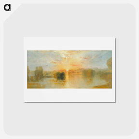 アートポストカード-The Lake, Petworth, Sunset; Sample Study - ウィリアム ターナー Postcard.