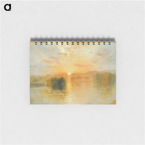 アートメモ帳-The Lake, Petworth, Sunset; Sample Study - ウィリアム ターナー Memo.