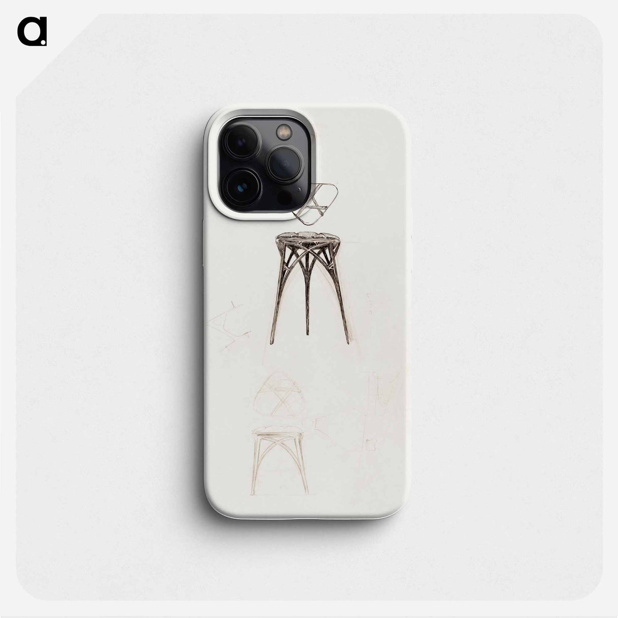 Stool for Fouquet boutique - アルフォンス ミュシャ Phone Case.