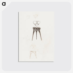 アートポストカード-Stool for Fouquet boutique - アルフォンス ミュシャ Postcard.