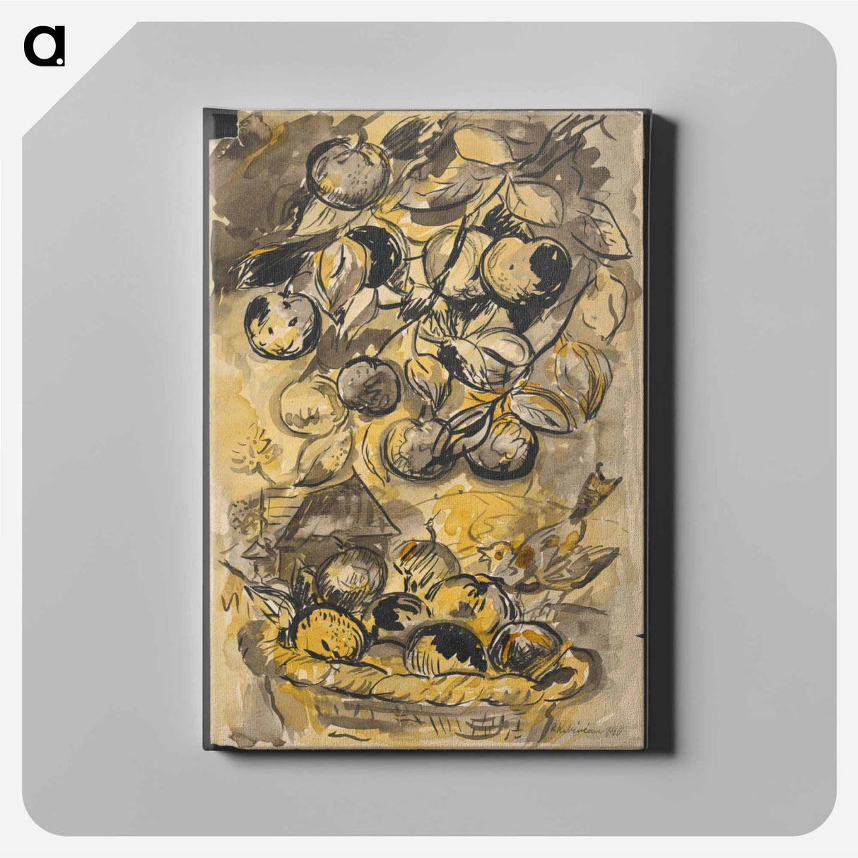 Still life with apples - アーノルド ピーター ワイズ クビンチャン Canvas.