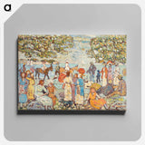 アートパネル-Beach Scene with Donkeys
 - バーンズ・コレクション Canvas.