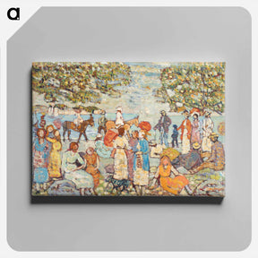 アートパネル-Beach Scene with Donkeys
 - バーンズ・コレクション Canvas.