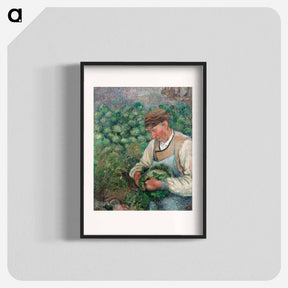 アートポスター-The Gardener - Old Peasant with Cabbage - カミーユ ピサロ Poster.