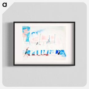 アートポスター-Pier With Four Figures - チャールズ デムス Poster.