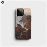 Rocks at Belle-Isle, Port-Domois - Claude Monet Phone Case.