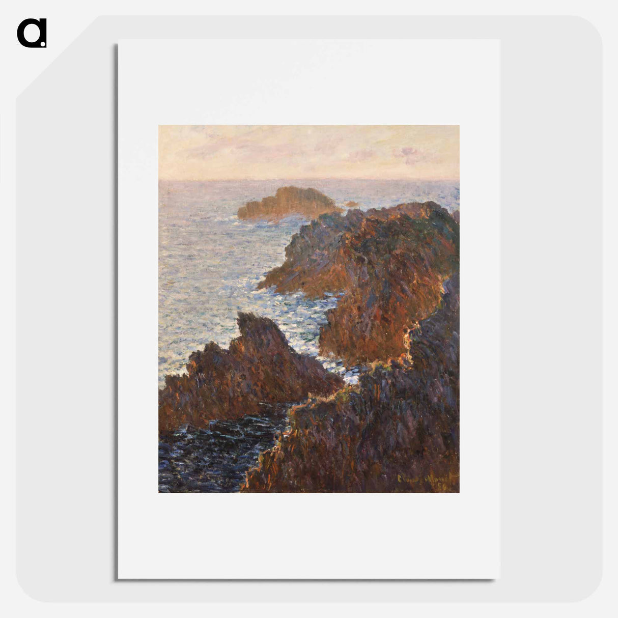 Rocks at Belle-Isle, Port-Domois - Claude Monet Poster.