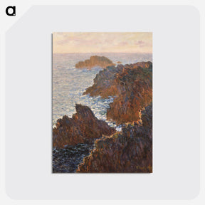 アートポストカード-Rocks at Belle-Isle, Port-Domois - クロード モネ Postcard.