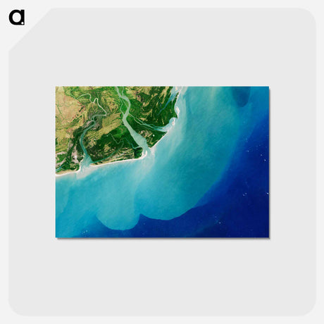 アートポストカード-The Zambezi River
 - 上空からの地球 Postcard.