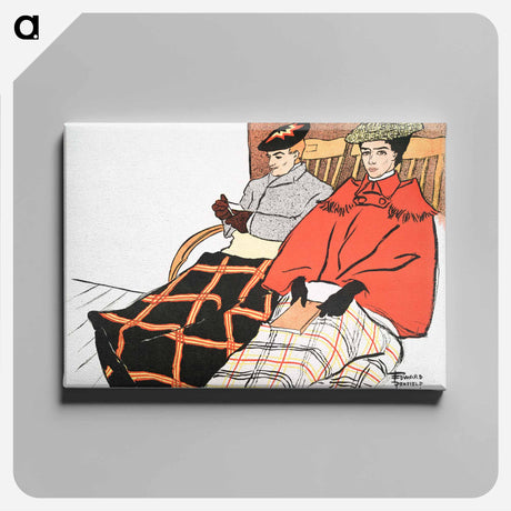 アートパネル-Man and woman sitting together - エドワード ペンフィールド Canvas.