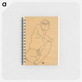 アートメモ帳-Female Nude Bending to the Left - エゴン シーレ Memo.