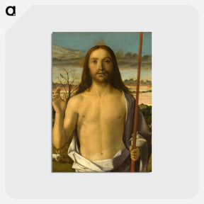 アートポストカード-Christ Blessing Giovanni Bellini - ジョヴァンニ ベッリーニ Postcard.