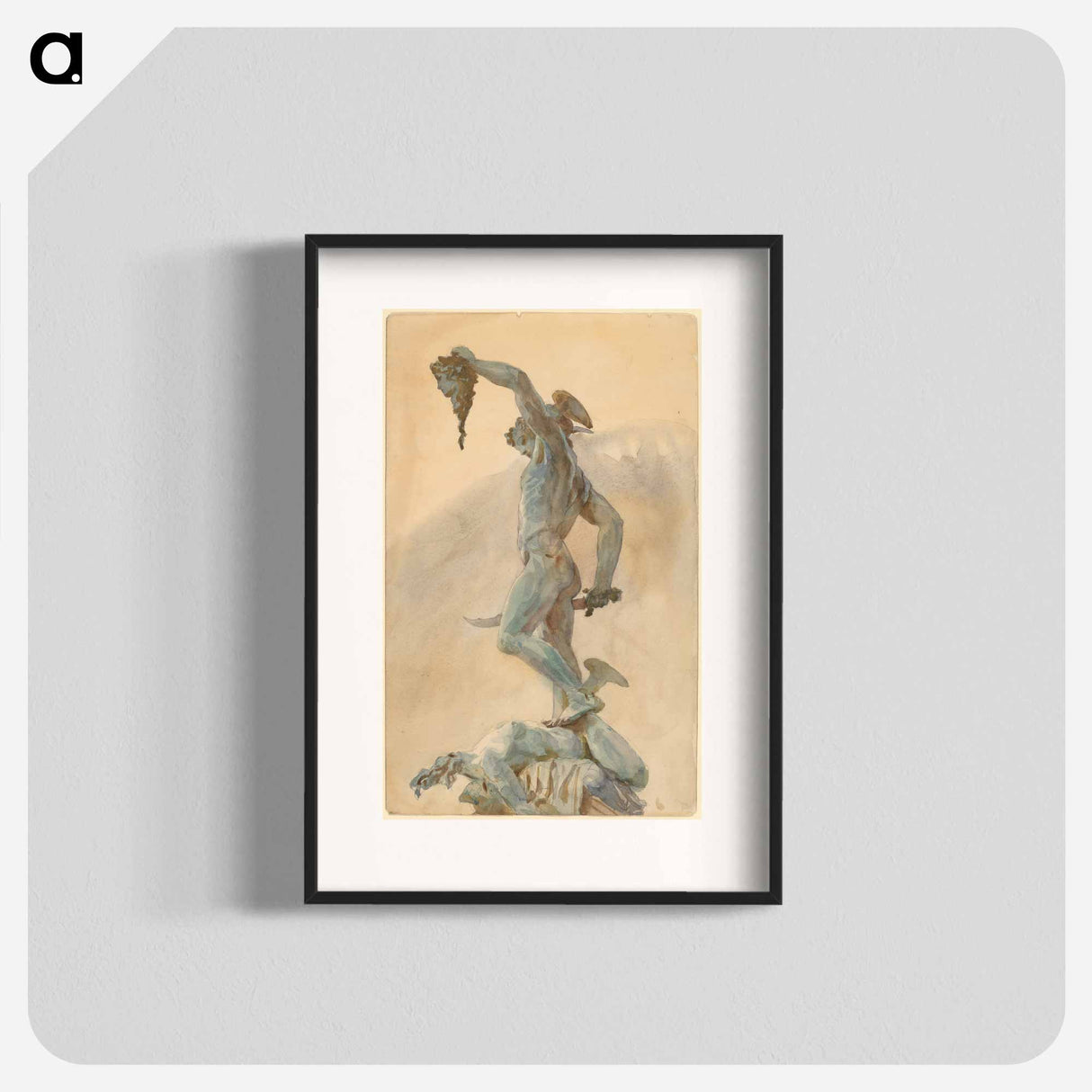 Sketch of Cellini's "Perseus" - ジョン シンガー サージェント Poster.