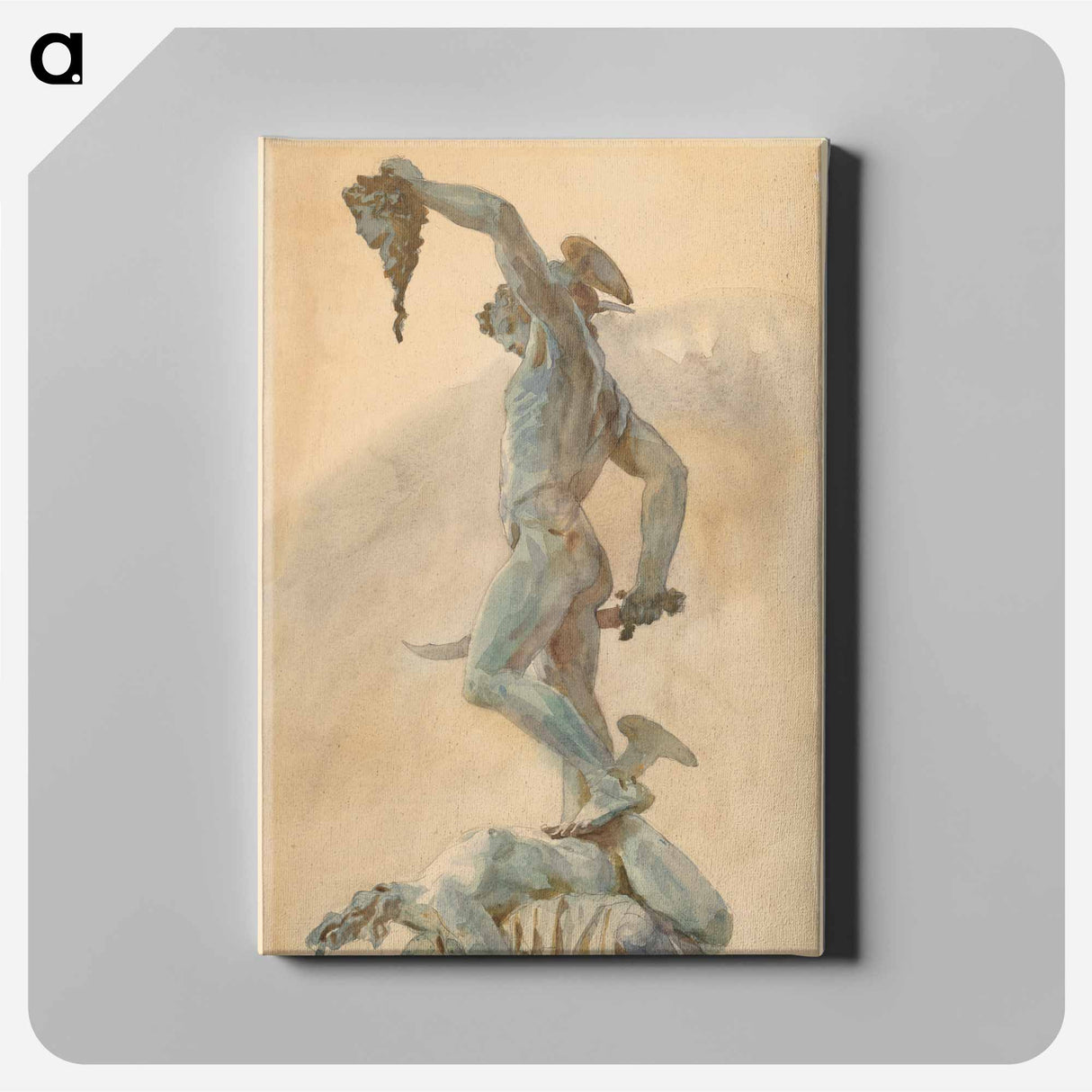 Sketch of Cellini's "Perseus" - John Singer Sargent Canvas.