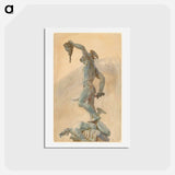 アートポストカード-Sketch of Cellini's "Perseus" - ジョン シンガー サージェント Postcard.