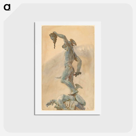 アートポストカード-Sketch of Cellini's "Perseus" - ジョン シンガー サージェント Postcard.