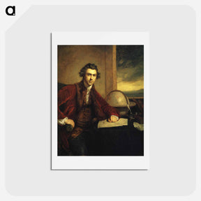 アートポストカード-Sir Joseph Banks - ジョシュア レノルズ Postcard.