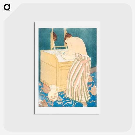 アートポストカード-Woman Bathing - メアリー カサット Postcard.