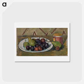 アートポストカード-Plate with Fruit and Pot of Preserves - ポール セザンヌ Postcard.