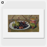 Plate with Fruit and Pot of Preserves - Paul Cezanne Poster.