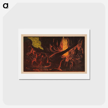 アートポストカード-The Devil Speaks - ポール ゴーギャン Postcard.