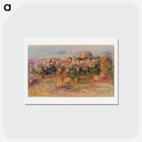 アートポストカード-Landscape, La Gaude - ピエール オーギュスト ルノワール Postcard.