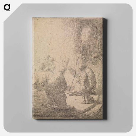 アートパネル-Christ among the scribes - レンブラント ファン レイン Canvas.