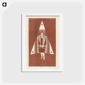 アートポストカード-Young Woman in Triangle
 - サミュエル ジェスルン Postcard.