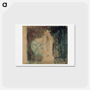 アートポストカード-Still Life with statue, vase and jar - テオ ファン ドゥースブルフ Postcard.