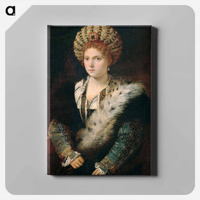 アートパネル-Portrait d`Isabella d`Este - ティツィアーノ ヴェチェッリオ Canvas.