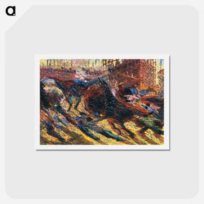 アートポストカード-The City Rises - ウンベルト ボッチョーニ  Postcard.