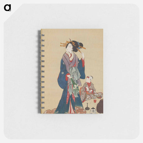 アートメモ帳-Allegory of Maternal Care with Iris Bouquet
 - 歌川 国貞 Memo.