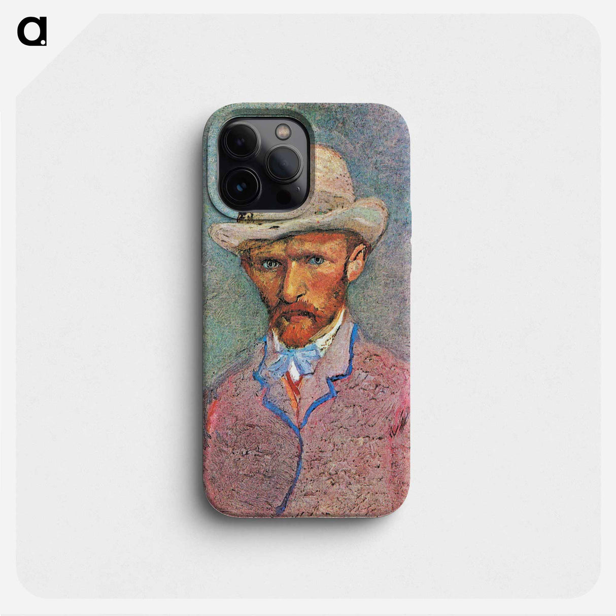 Self-Portrait with a Gray Straw Hat - Vincent van Gogh Phone Case.