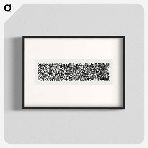 Love is Enough–Upright Border or Sidepiece with entwined Foliage and Flowers - ウィリアム モリス Poster.