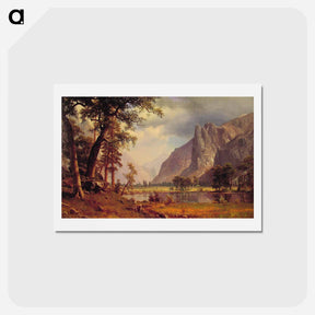 アートポストカード-Yosemite Valley - アルバート ビアスタット Postcard.