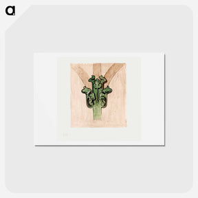アートポストカード-Capital applied to the columns of the facade of the Fouquet boutique - アルフォンス ミュシャ Postcard.