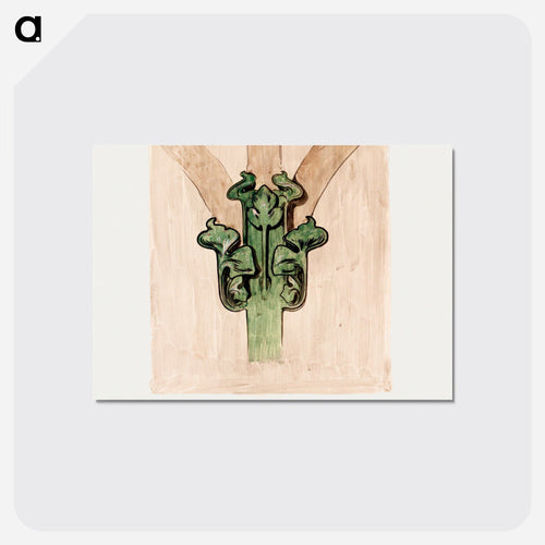 Capital applied to the columns of the facade of the Fouquet boutique - Alphonse Mucha Postcard.