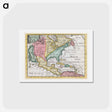 アートポストカード-Kaart van Noord-Amerika - アンティーク地図 Postcard.