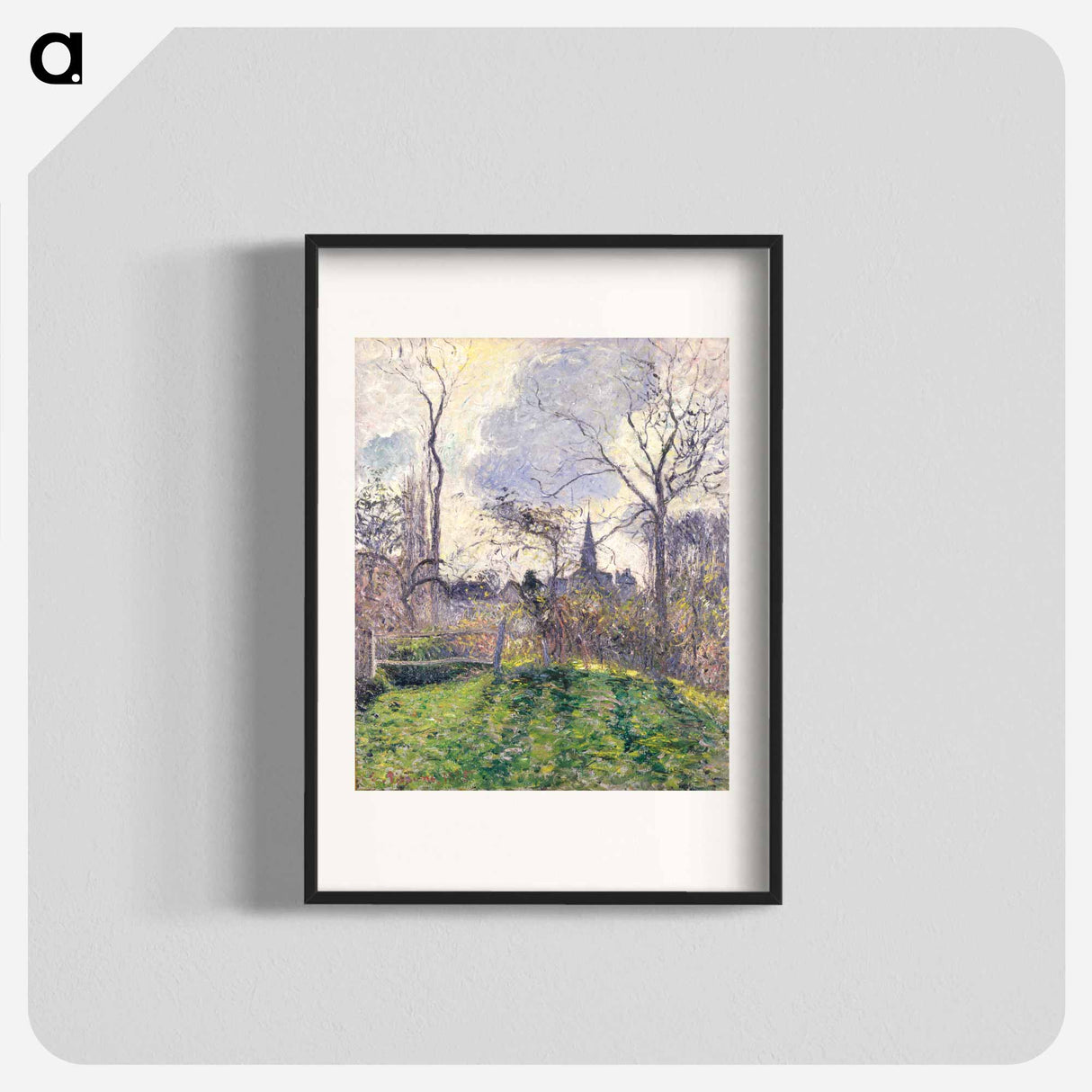 The Bell Tower of Bazincourt - Camille Pissarro Poster.