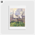 アートポストカード-The Bell Tower of Bazincourt - カミーユ ピサロ Postcard.