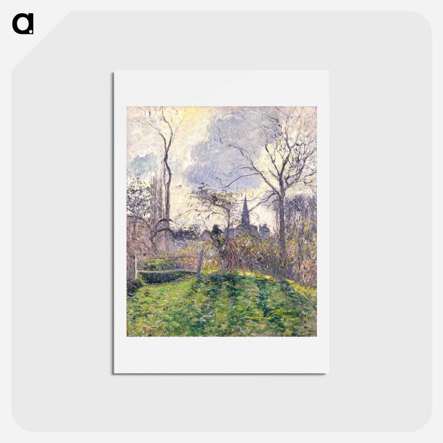 アートポストカード-The Bell Tower of Bazincourt - カミーユ ピサロ Postcard.