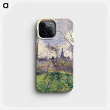 The Bell Tower of Bazincourt - Camille Pissarro Phone Case.