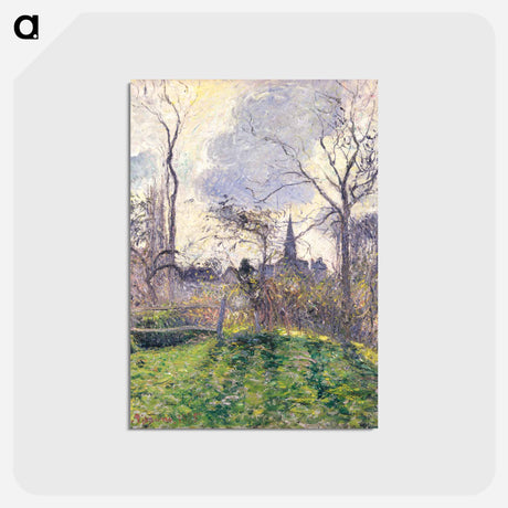 アートポストカード-The Bell Tower of Bazincourt - カミーユ ピサロ Postcard.